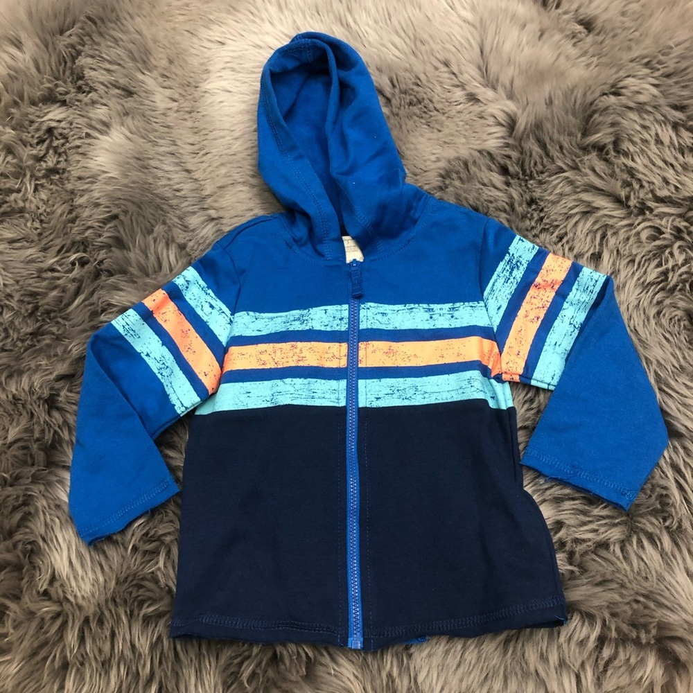 First Impressions Boys Zip-up Hoodie | Blue | Size 18M